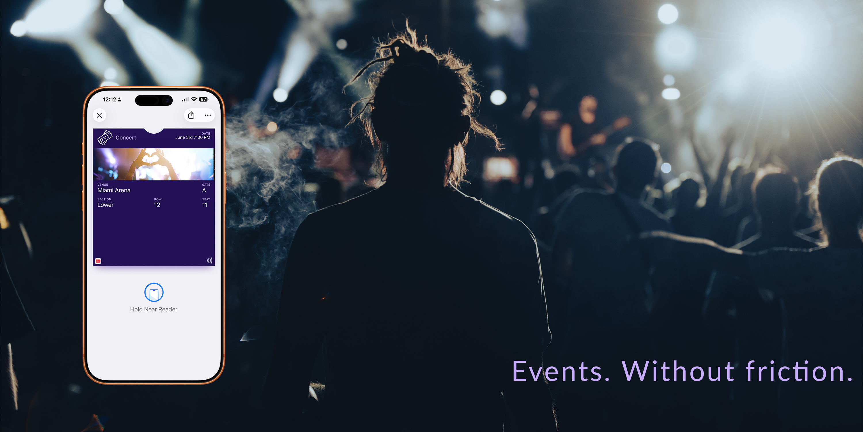 Event tickets without friction - the concept